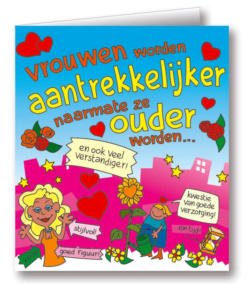 Wenskaarten - vrouwen cartoon