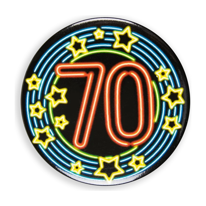 Neon button - 70 jaar