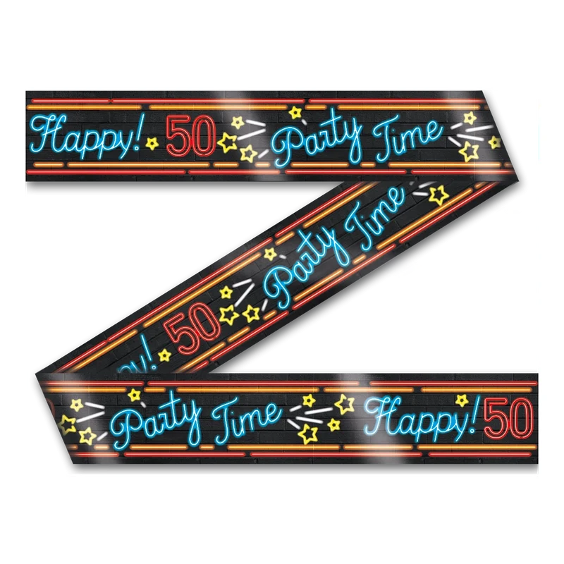 Afzetlint - 50 jaar - Neon