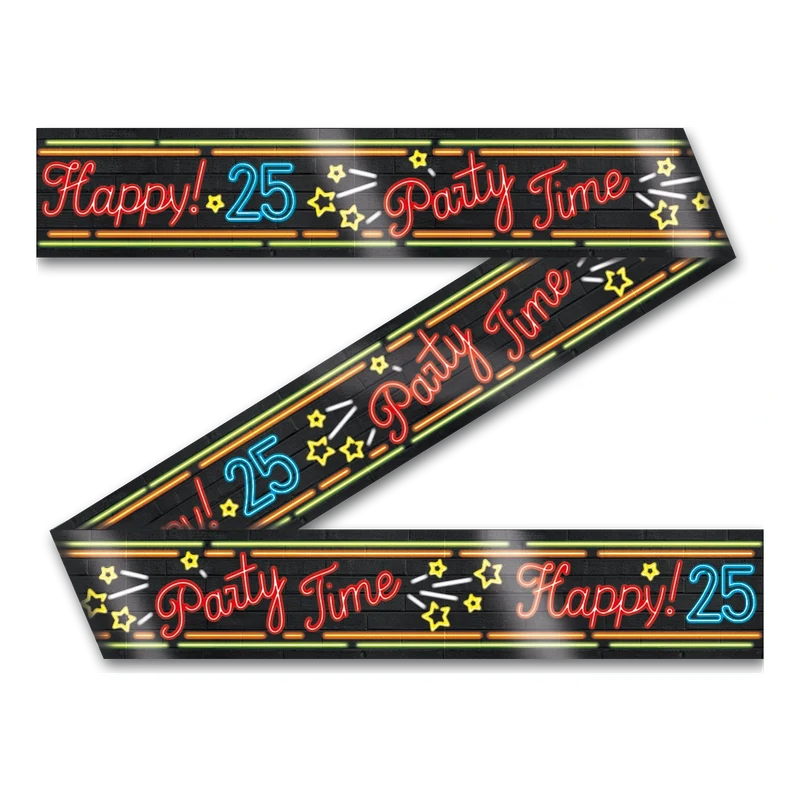 Afzetlint - 25 jaar - Neon