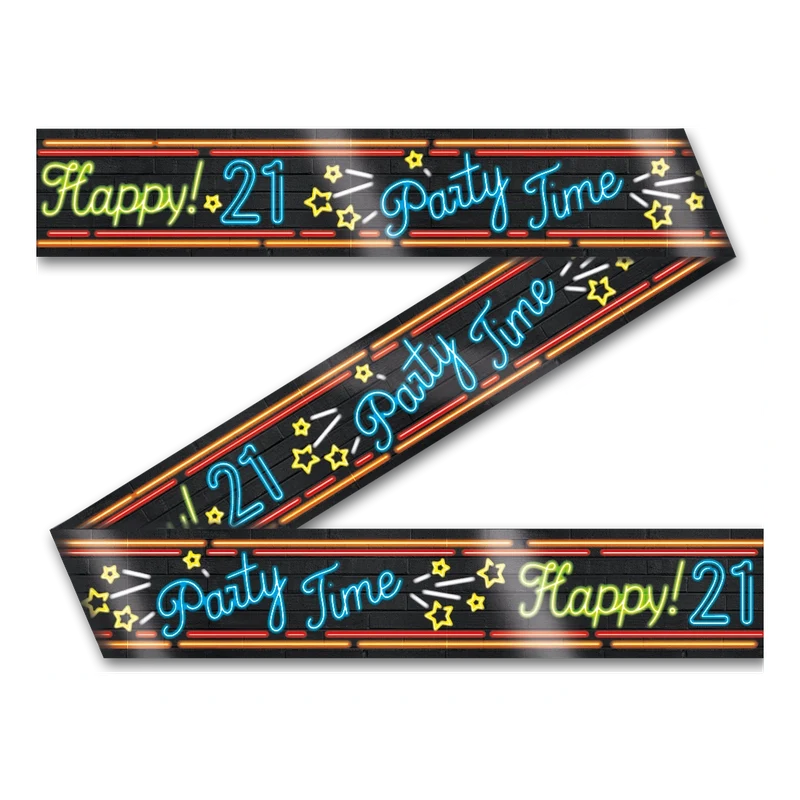 Afzetlint - 21 jaar - Neon