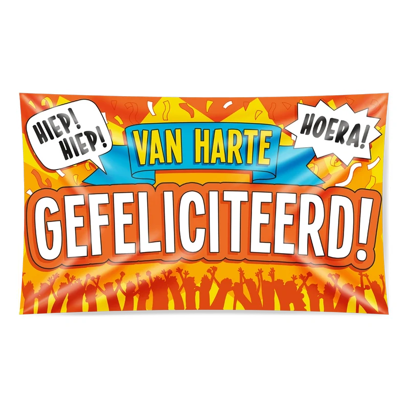 Gevel vlag - gefeliciteerd