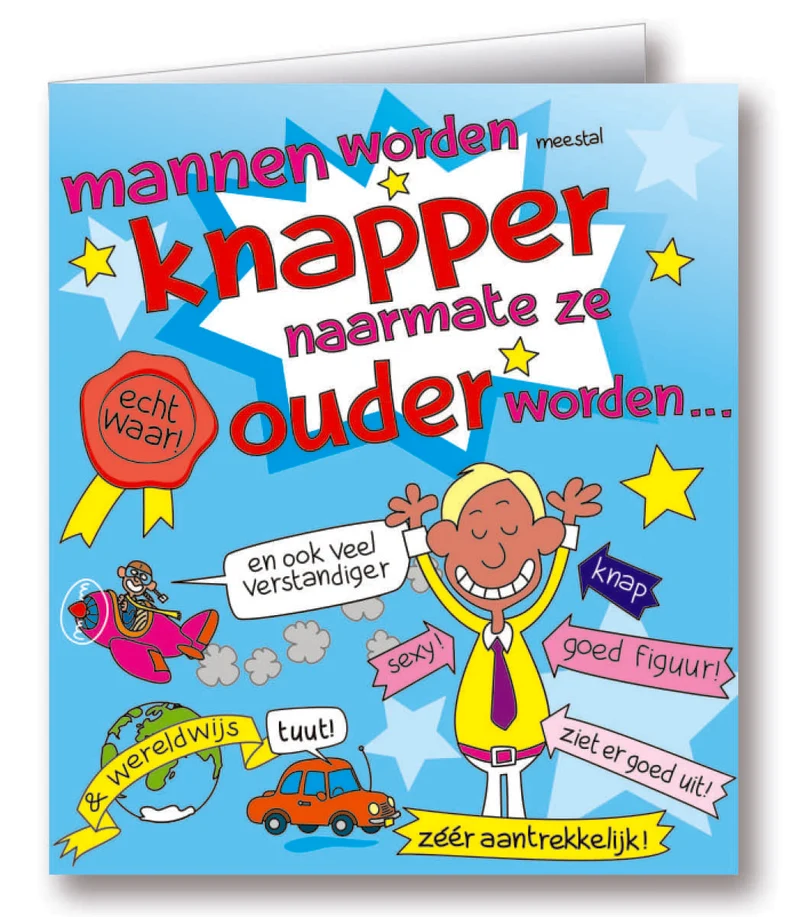 Wenskaarten - mannen cartoon