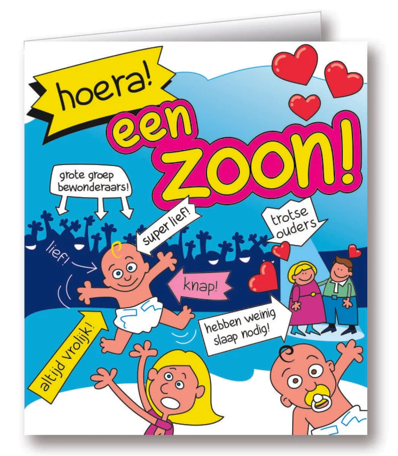 Wenskaarten - zoon cartoon