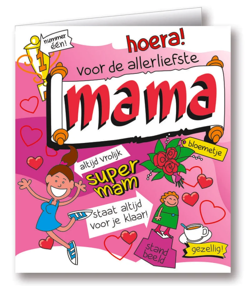 Wenskaarten - mama cartoon
