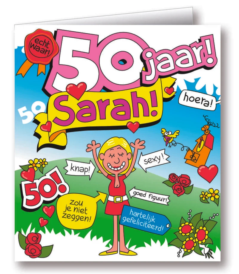 Wenskaarten - Sarah cartoon