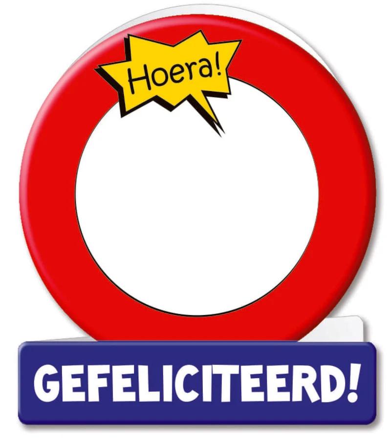 Wenskaarten - Blanco verkeersbord