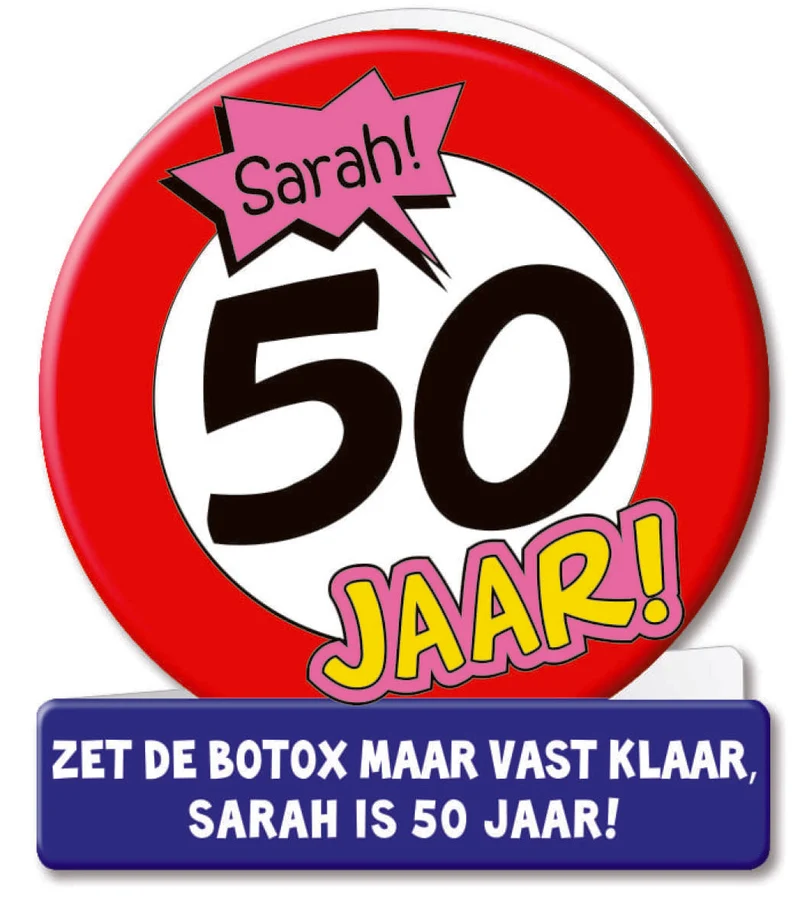 Wenskaarten - Sarah verkeersbord