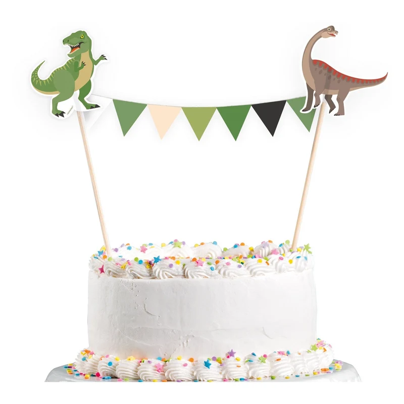 Taart versiering Happy Dinosaur 15x20cm