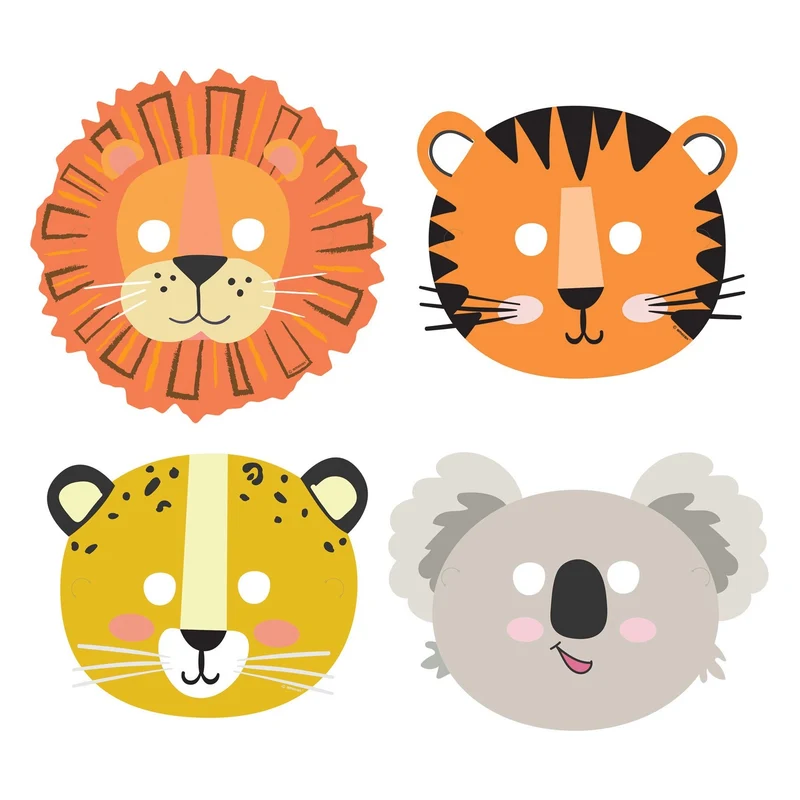 8 Papieren maskers Get Wild
