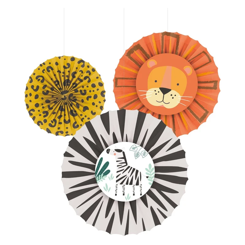 3 Decoratie waaiers Get Wild