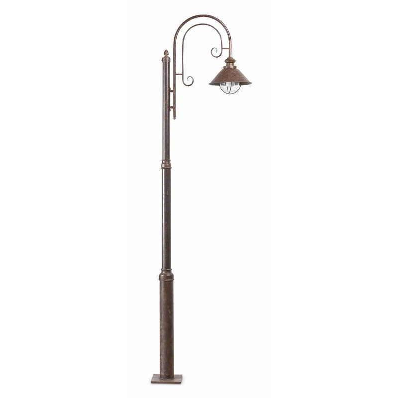 Faro Nautica - 1 Licht Lantaarnpaal Roestbruin, E27
