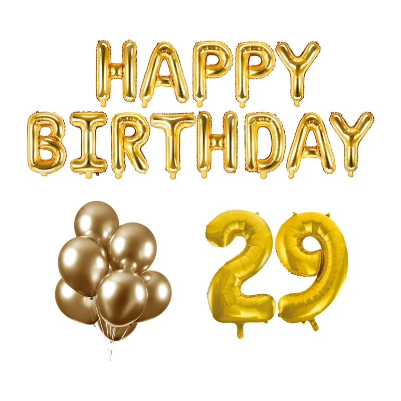 29 jaar Verjaardag Versiering Ballon Pakket Goud