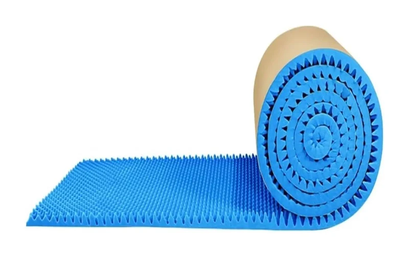 High-Density Blue Soundproofing Foam Roll 3cm Thick With Heavy Duty Adhesive To Silence Engine Vibration And Road Noise In Your Sweet Ride Easy To Trim With Scissors And Instantly Install For A Quieter Ride You Will Love Everyday.