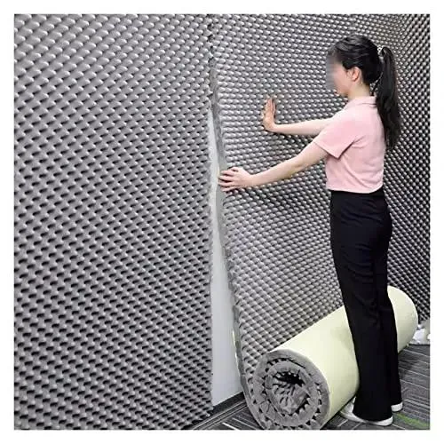 Pro Grade Fire Resistant Acoustic Foam Roll For Walls And Self Adhesive Soundproof Padding That Kicks Echo To The Curb While Leveling Up Your Vibe With Easy Peel Stick Setup For Studios And Home Theaters In Sleek Grey