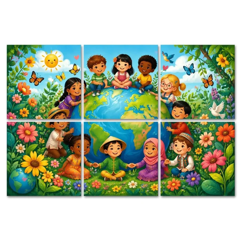 6 Pack Sound Absorbing Acoustic Wall Panels With Totally Dope Floral Butterfly And World Globe Design For Home Recording Studios Self Adhesive Noise Blocking Acoustic Tiles Ready For Any Chill Setup