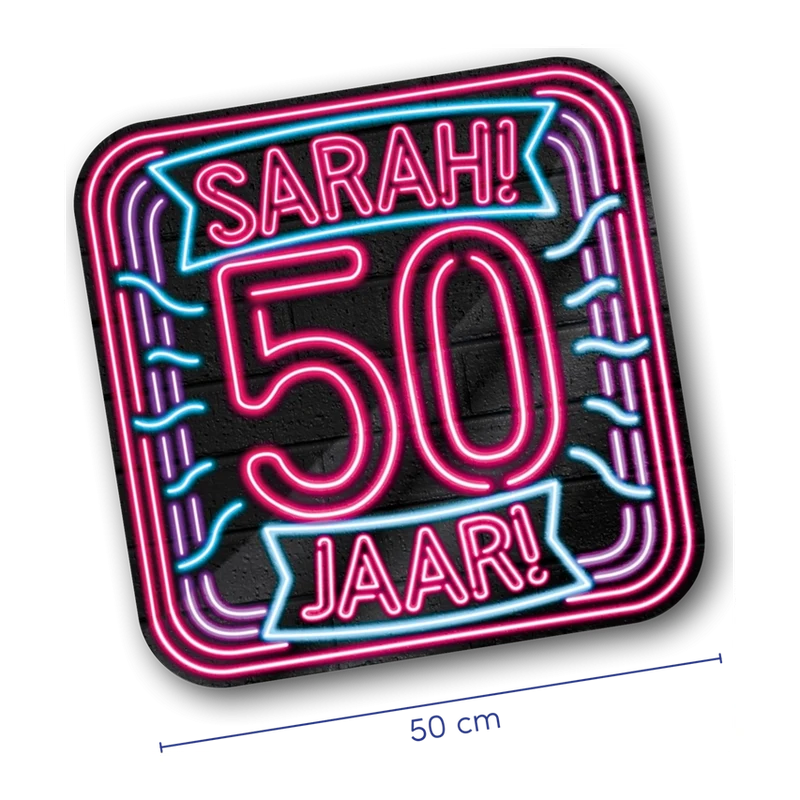 Deurbord - Sarah - Neon