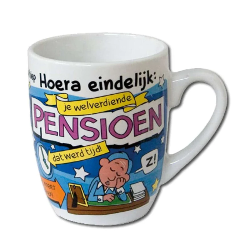 Mok Cartoon - Pensioen