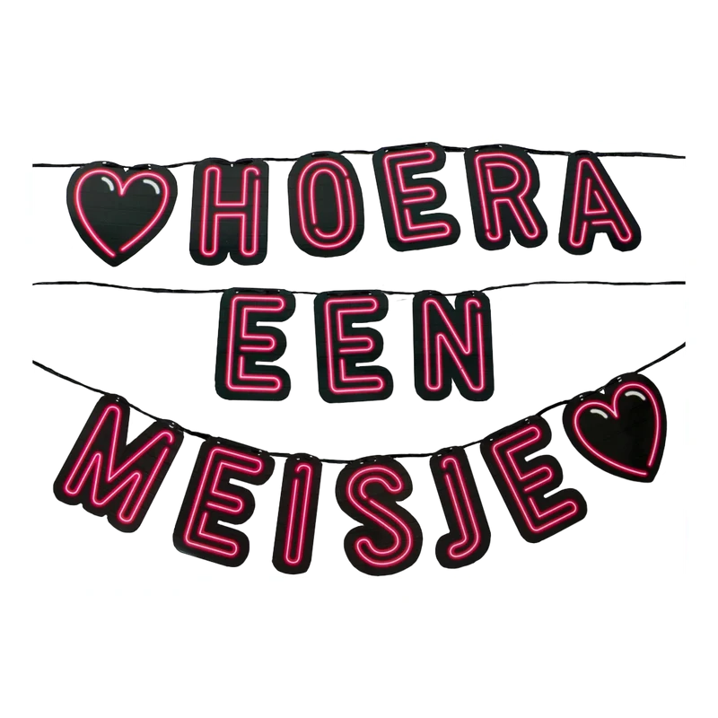 Letterslinger Hoera een meisje