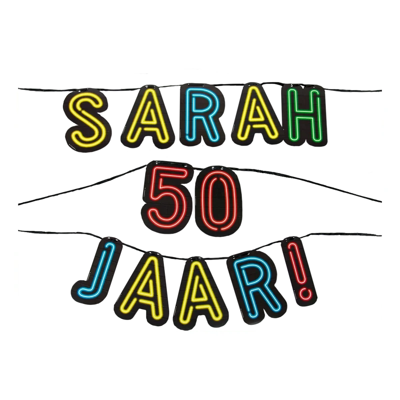 Letterslinger Sarah 50 jaar
