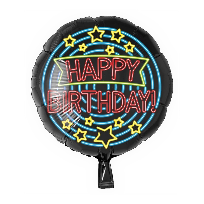 Neon Folieballon - Happy Birthday