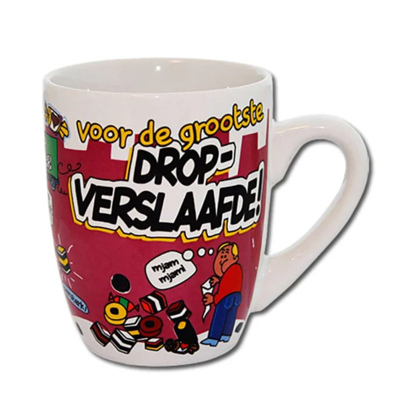 Mok Cartoon - Drop verslaafde