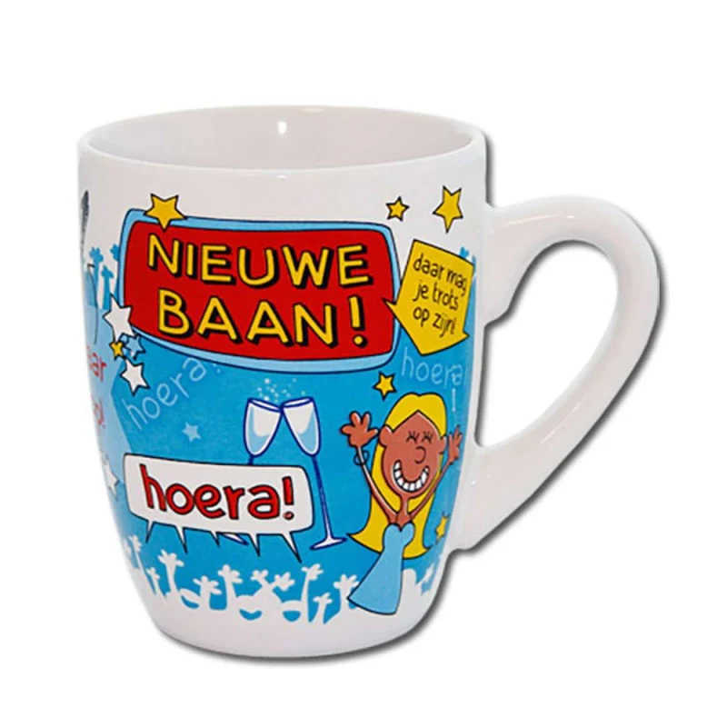 Mok Cartoon - nieuwe baan