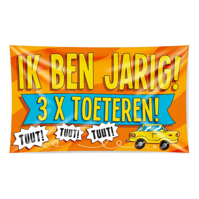 Gevel vlag - ik ben jarig....