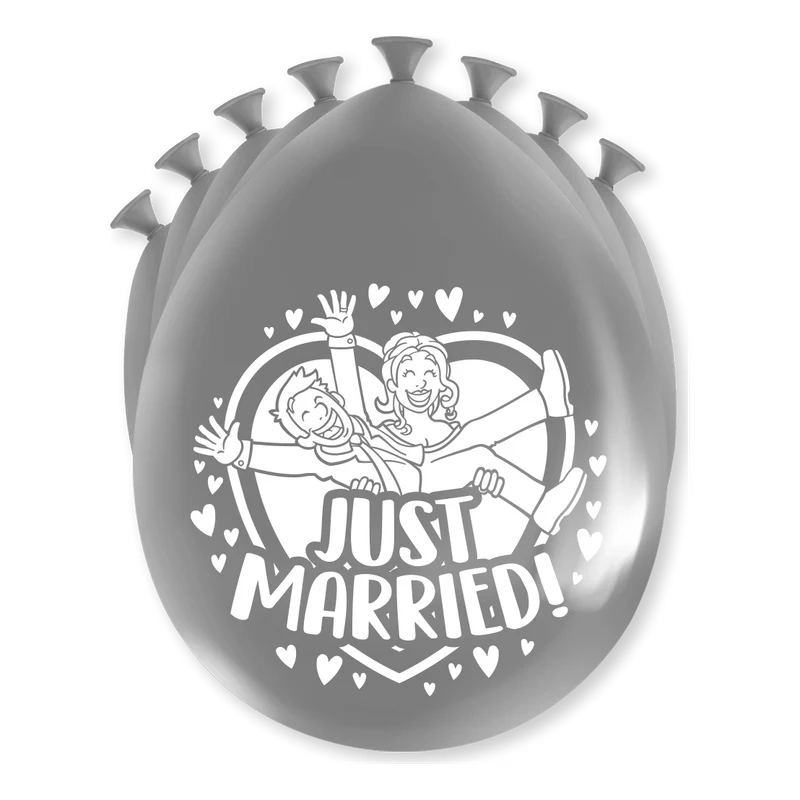Just Married - Ballonnen - 8 stuks - 30cm