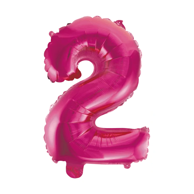 Folieballon 2 jaar roze 86cm