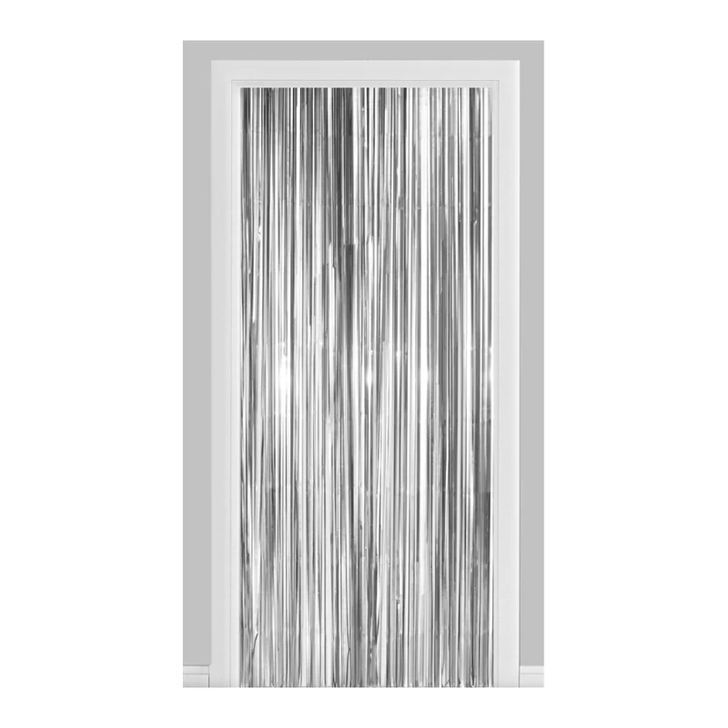 Deurgordijn zilver (brandvertragend) 100 x 240 cm