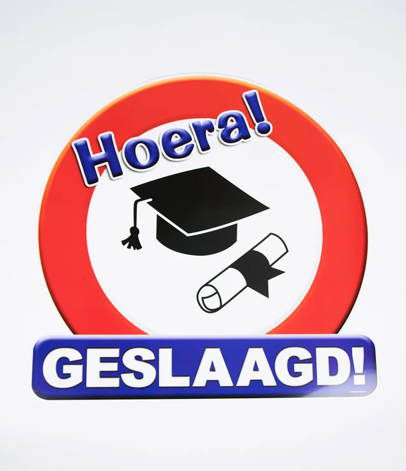 Verkeersbord geslaagd