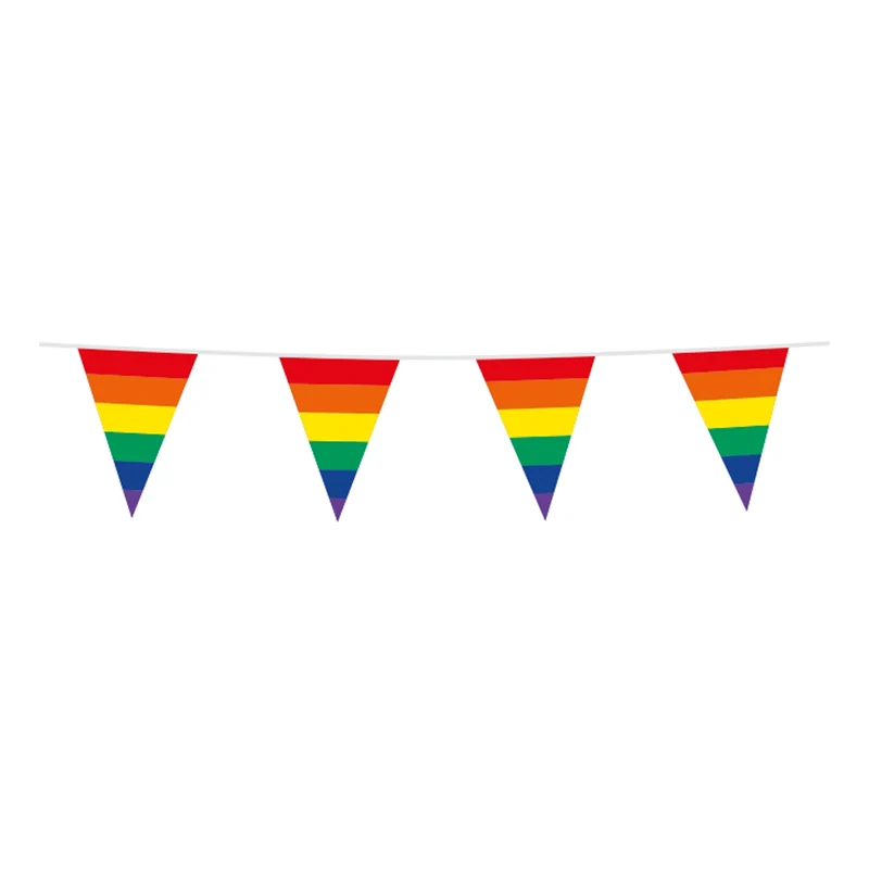 Vlaggenlijn 10 meter Regenboog