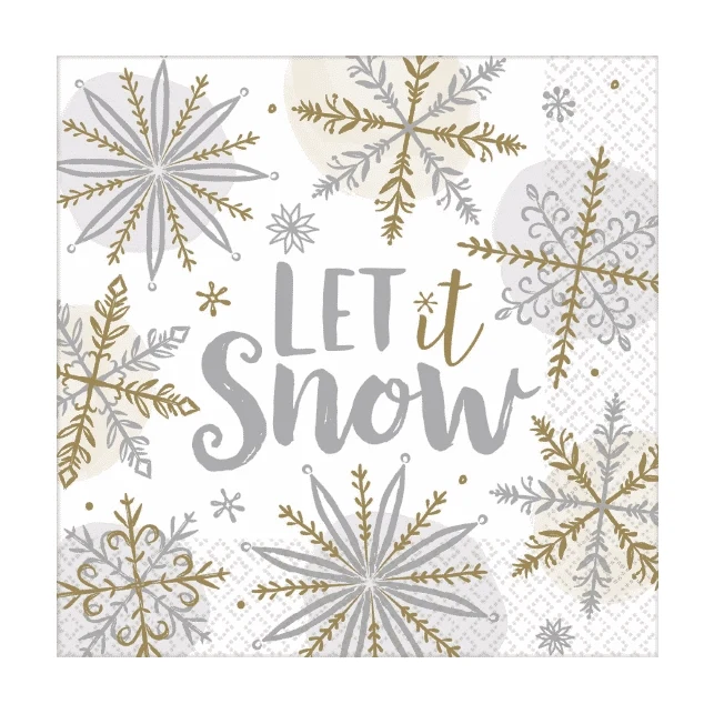 Let it Snow Servetten 16 stuks, 33x33cm