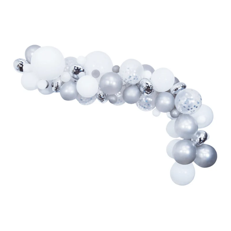 Ballon decoratie kit Zilver