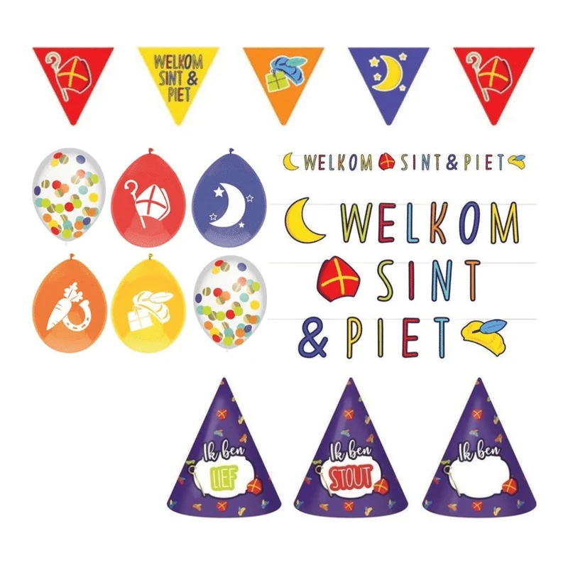 Welkom Sint & Piet versiering (pakket 2)
