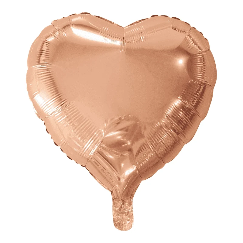Folieballon hart - Rosé goud - 46cm