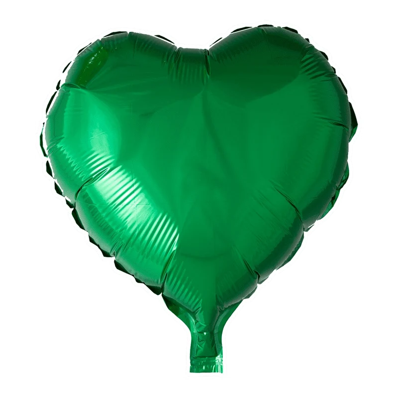 Folieballon hart - Donker groen - 46cm