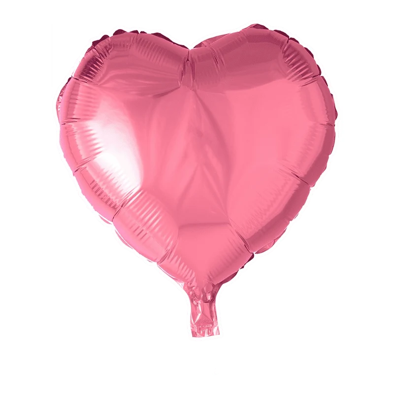 Folieballon hart - Licht roze - 46cm