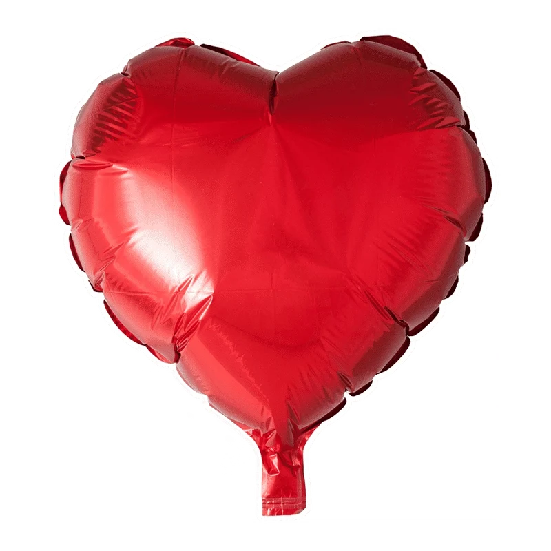 Folieballon hart - Rood - 46cm