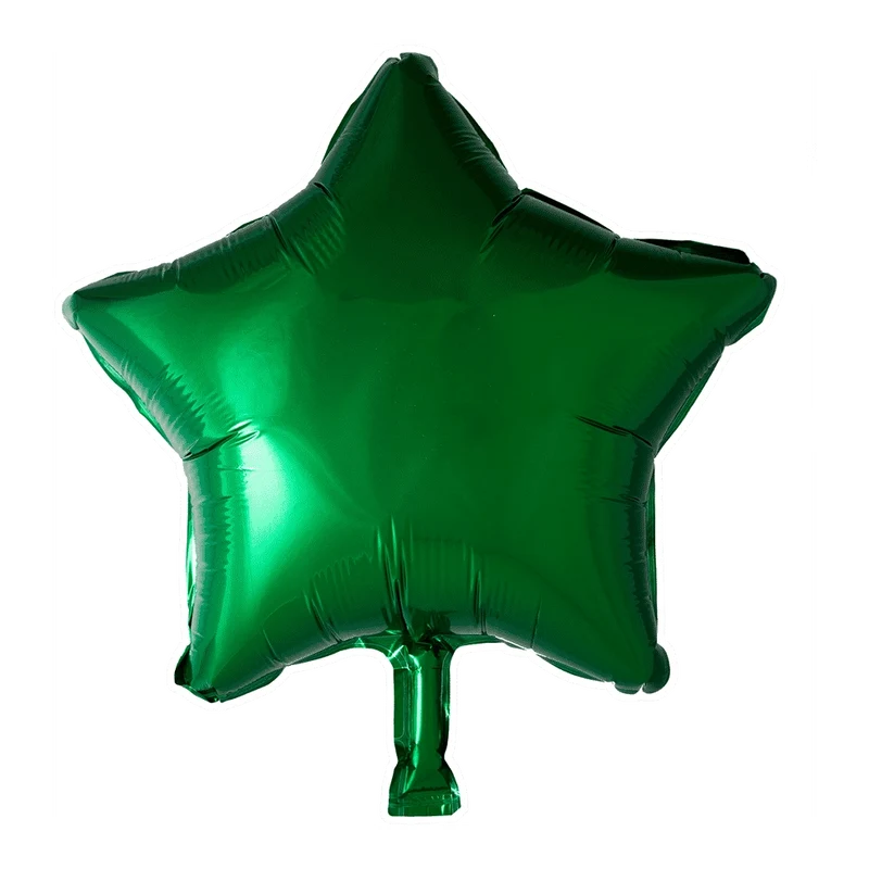 Folieballon ster - Donker groen - 46cm