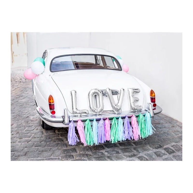 Auto Decoratie set LOVE, Zilver