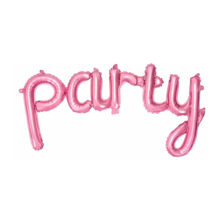 Folie ballon PARTY, roze