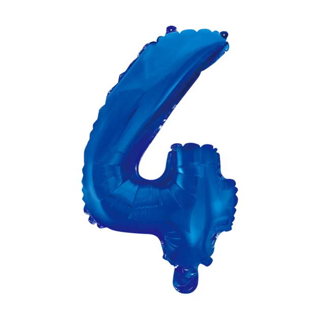 Folieballon 4 jaar blauw 41cm