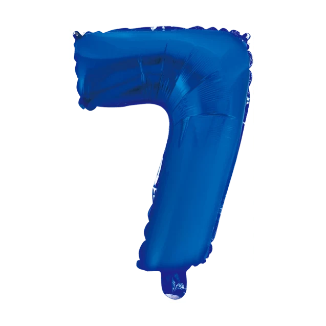 Folieballon 7 jaar blauw 86cm