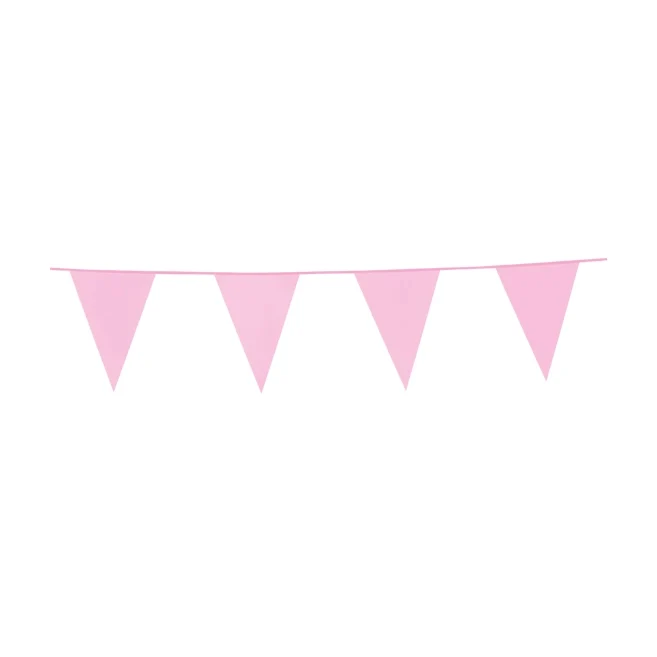 Vlaggenlijn 10 meter Baby roze