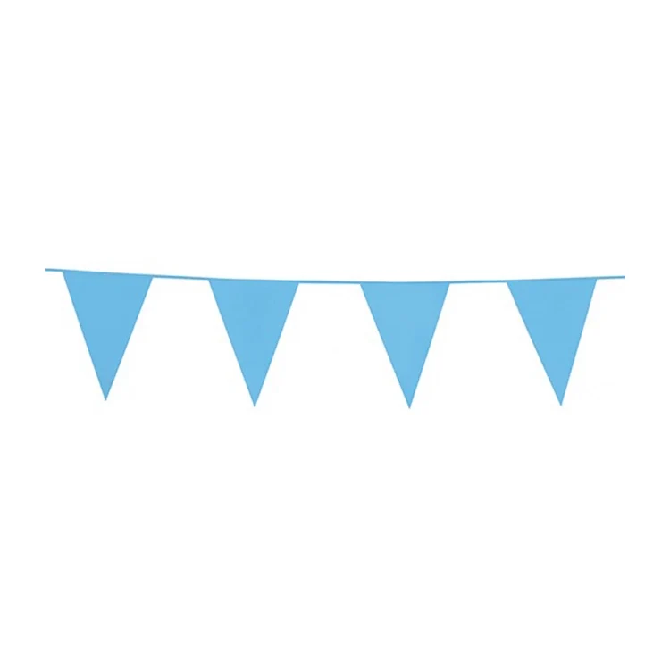 Vlaggenlijn 10 meter Baby blauw