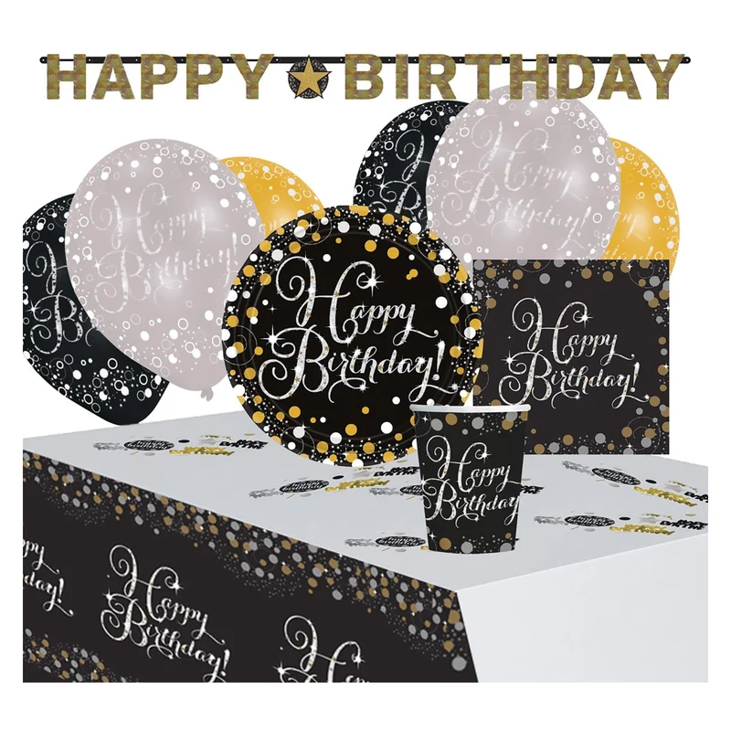 Party Set Sparkling Celebrations Gold 41 Pieces