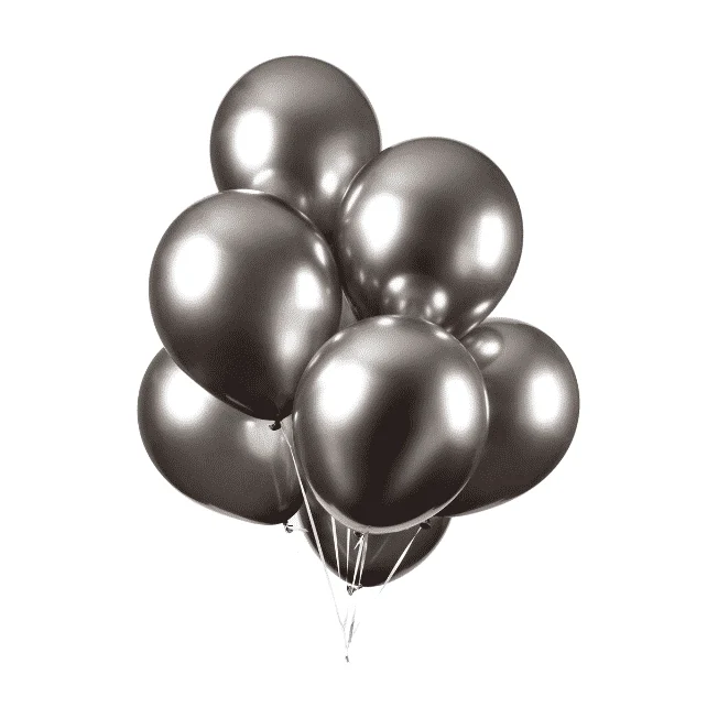 Ballonnen Spiegel Grijs - 10 stuks - 30cm