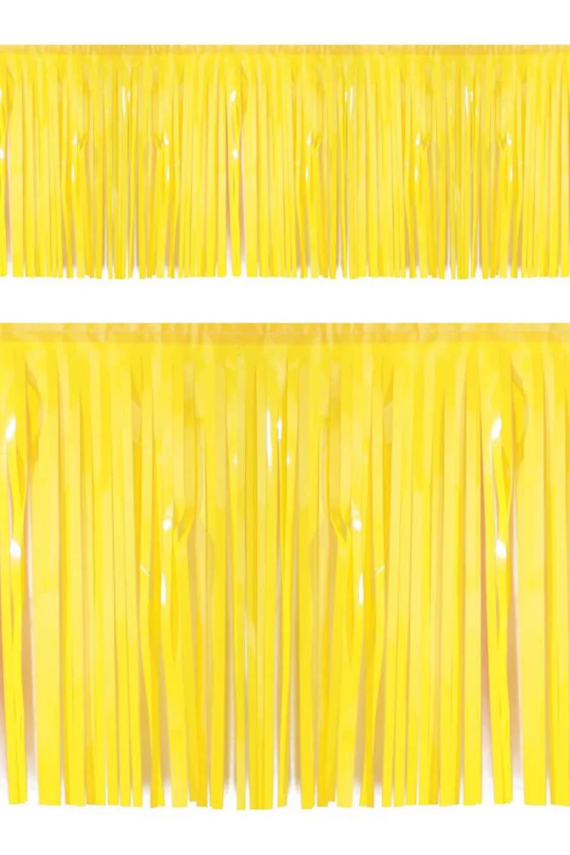PVC slierten folie guirlande geel 6 meter x 30 cm BRANDVEILIG